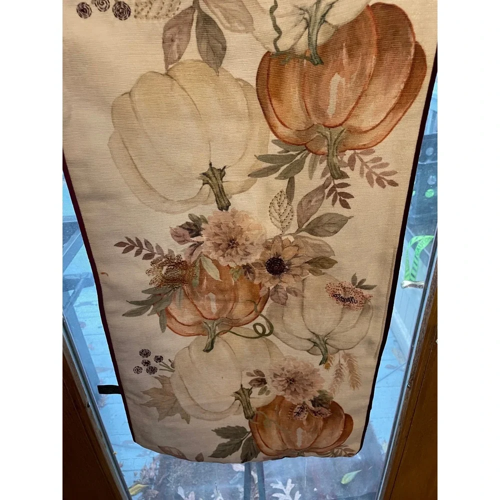 Rachel Zoe Fall‎ Table Runner Pumpkin Floral 14 x 72 Thanksgiving Decor